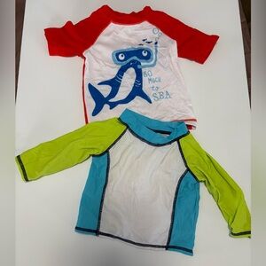 Gymboree rashguards short sleeve long sleeve bundle 6-12m swim tops